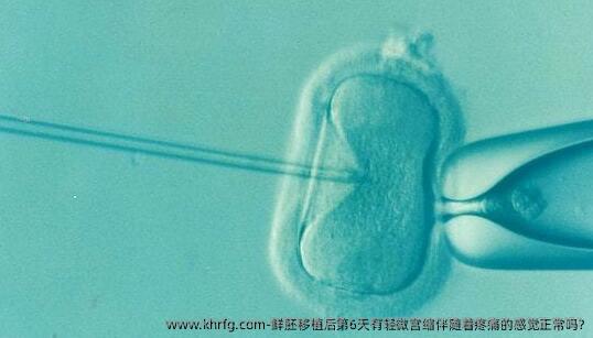 鲜胚移植后第6天有轻微宫缩伴随着疼痛的感觉正常吗?