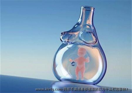 月经不调患者移植冻胚前为什么打达菲林？