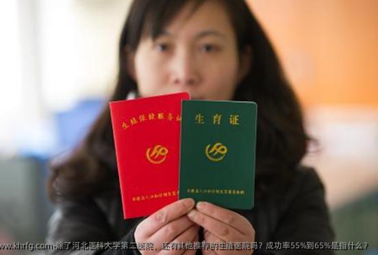 除了河北医科大学第二医院，还有其他推荐的生殖医院吗？成功率55%到65%是指什么？