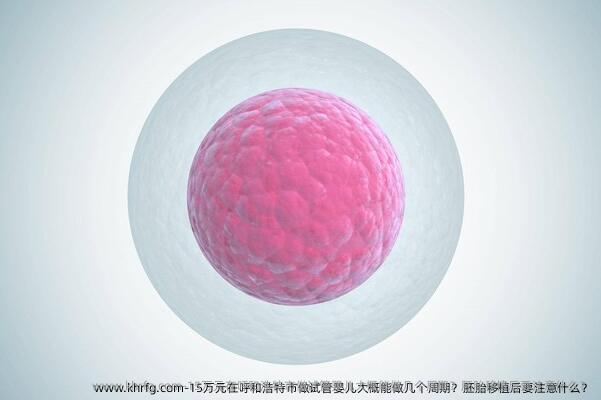 15万元在呼和浩特市做试管婴儿大概能做几个周期？胚胎移植后要注意什么？